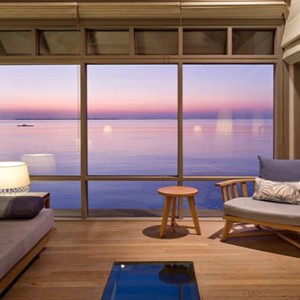 JA Manafaru - Luxury Maldives Honeymoon Packages - Sunset water villas with infinity pools living area