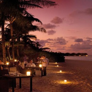 JA Manafaru - Luxury Maldives honeymoon packages - Ocean grill beach dining at night1