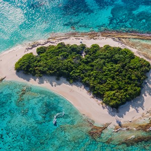 JA Manafaru - Luxury Maldives honeymoon packages - castaway island aerial view