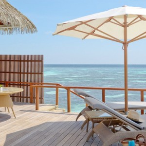 Kandolhu Maldives - Luxury Maldives Honeymoon Packages - Ocean Villa deck sun loungers