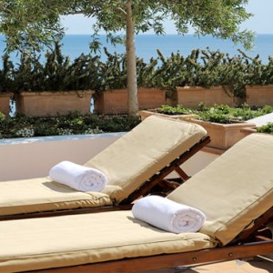 Le Sirenuse - Luxury Italy Honeymoon Packages - Junior Suite Superior Sea View sun loungers