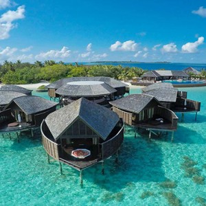 Lily Beach Resort and Spa at Huvahendhoo - Luxury Maldives Honeymoon Packages - Tamara Spa aerial view