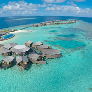 Lily Beach Resort and Spa at Huvahendhoo - Luxury Maldives Honeymoon Packages - aerial view