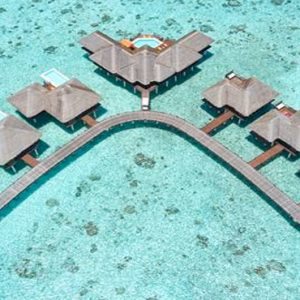 Maldives Honeymoon Packages Sun Siyam Vilu Reef Aerial View Of Water Villas