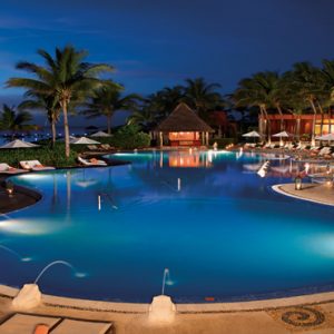 Mexico Honeymoon Packages Zoetry Paraiso De La Bonita Riviera Maya Pool At Night