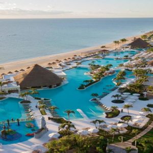 Mexico Honeymoon Packages Moon Palace Cancun Aerial Beach View