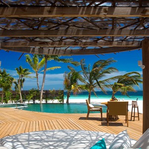 Milaidhoo Island Maldives - Luxury Maldives Honeymoon Packages - Beach Residence pool deck