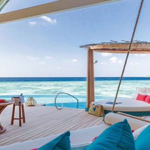 Milaidhoo Island Maldives - Luxury Maldives Honeymoon Packages - Water Pool Villa deck view