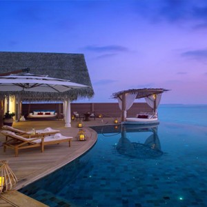 Milaidhoo Island Maldives - Luxury Maldives Honeymoon Packages - villa exterior at night