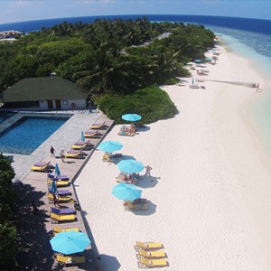 OBLU by Atmosphere at Helengali - Luxury Maldives Honeymoon Packages - Aerial view3