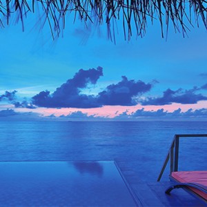 OBLU by Atmosphere at Helengali - Luxury Maldives Honeymoon Packages - Lagoon Villas with plunge pool view at night