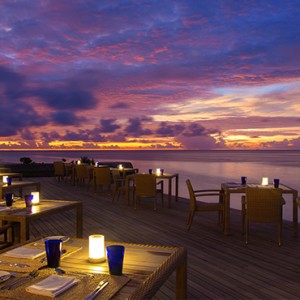 OBLU by Atmosphere at Helengali - Luxury Maldives Honeymoon Packages - The Spice Restaurant exterior at night