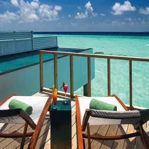 Ozen by Atmosphere at Maadhoo Island - Luxury Maldives Honeymoon Packages - Wind villa with pool exterior pool