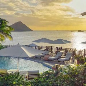 St Lucia Honeymoon Packages Cap Maison, St Lucia Infinity Pool View At Sunset