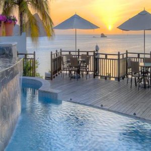 St Lucia Honeymoon Packages Cap Maison, St Lucia Pool At Sunset