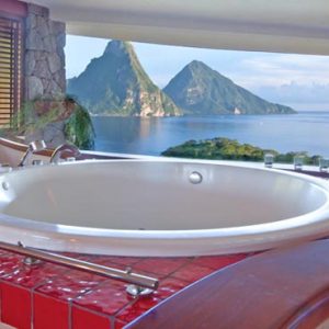 St Lucia Honeymoon Packages Jade Mountain Bath With A View