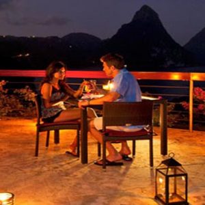 St Lucia Honeymoon Packages Jade Mountain Dinner On The Celestial Terrace