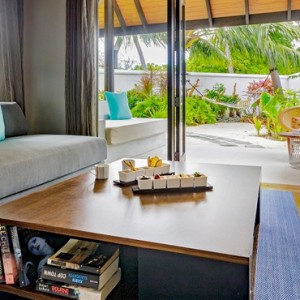 Velassaru Maldives - Luxury Maldives Honeymoon Packages - Pool Villa living area