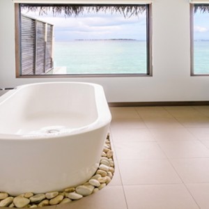 Velassaru Maldives - Luxury Maldives Honeymoon Packages - Water Bungalow with Pool bathroom