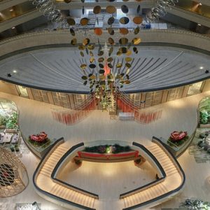 Interior Aerial View PARKROYAL COLLECTION Marina Bay Singapore Honeymoon Packages