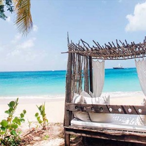 Keyonna Beach - Luxury Antigua Honeymoon Packages - Bali Bed on beach