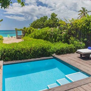 Keyonna Beach - Luxury Antigua Honeymoon Packages - Beachfront Pool Cottages Balcony