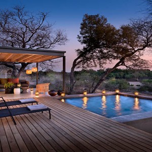 Lion Sands Game Reserve - Luxury South Africa Honeymoon Packages - Ivory lodge private pool deck