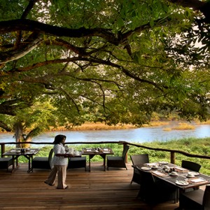 Lion Sands Game Reserve - Luxury South Africa Honeymoon Packages - Narina Lodge breakfast on the deck