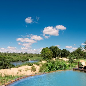 Lion Sands Game Reserve - Luxury South Africa Honeymoon Packages - River lodge pool