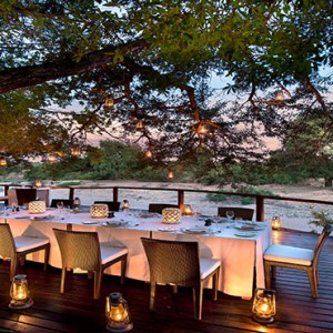 Lion Sands Game Reserve - Luxury South Africa Honeymoon Packages - River lodge river deck