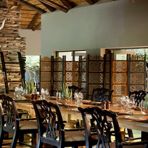 Lion Sands Game Reserve - Luxury South Africa Honeymoon Packages - Tinga lodge dining