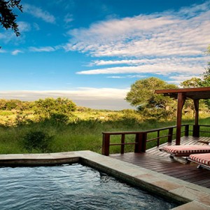 Lion Sands Game Reserve - Luxury South Africa Honeymoon Packages - Tinga lodge private deck