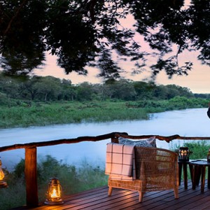 Lion Sands Game Reserve - Luxury South Africa Honeymoon Packages - Tinga lodge river view