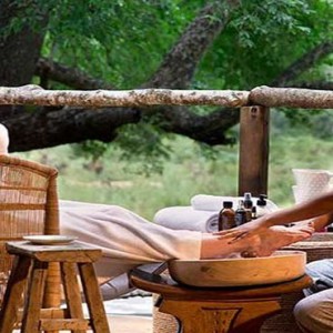 Lion Sands Game Reserve - Luxury South Africa Honeymoon Packages - spa foot massage