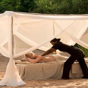 Lion Sands Game Reserve - Luxury South Africa Honeymoon Packages - spa massage outdoors