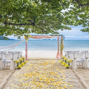 Malaysia Honeymoon Packages The Andaman Langkawi Wedding Setup At The Beach