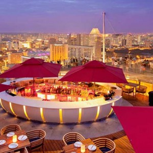 Marina Bay Sands - Luxury Singapore Honeymoon Packages - Ce La Vi restaurant and sky bar aerial view