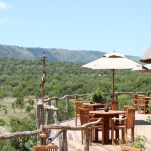 Pumba Private Game reserve - Luxury South Africa Honeymoon Packages - Bush Lodge Msenge Chalets balcony