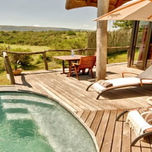 Pumba Private Game reserve - Luxury South Africa Honeymoon Packages - Water Lodge exterior pool