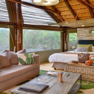 Shamwari Game Reserve - Luxury South Africa Honeymoon Packages - Bayethe Tented lodge interior1