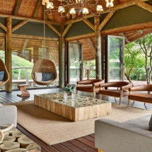 Shamwari Game Reserve - Luxury South Africa Honeymoon Packages - Bayethe Tented lodge living area