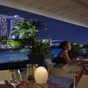 Singapore Honeymoon Packages Mandarin Oriental Dolce Vita Terrace At Night