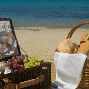 romantic picnic - Mykonos Grand Hotel and Resort - luxury Greece honeymoon Packages