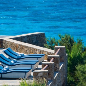 sunloungers - Mykonos Grand Hotel and Resort - luxury Greece honeymoon Packages