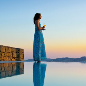 sunset - Mykonos Grand Hotel and Resort - luxury Greece honeymoon Packages