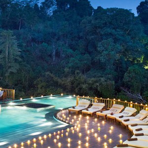 Bali Honeymoon Packages Hanging Gardens Of Bali Infinity Pool At Night