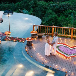 Bali Honeymoon Packages Hanging Gardens Of Bali Romantic Private Dining On The Infinity Pool