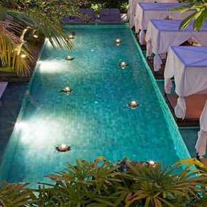 Bali Honeymoon Packages The Elysian Seminyak Pool At Night