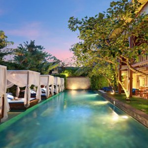 Bali Honeymoon Packages The Elysian Seminyak Pool At Night1