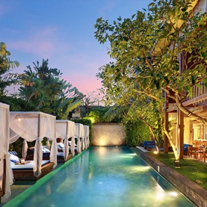 Bali Honeymoon Packages The Elysian Seminyak Rush Bamboo Restaurant Exterior At Night